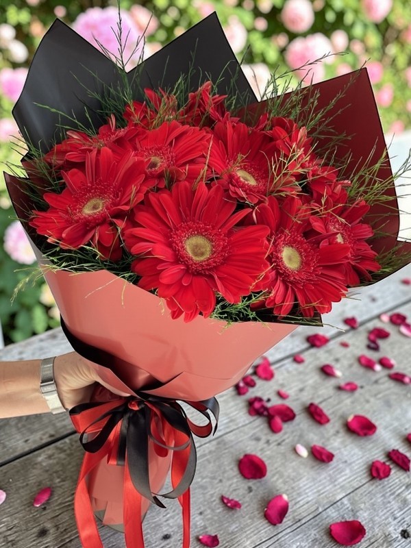 Kırmızı Gerbera Buketi